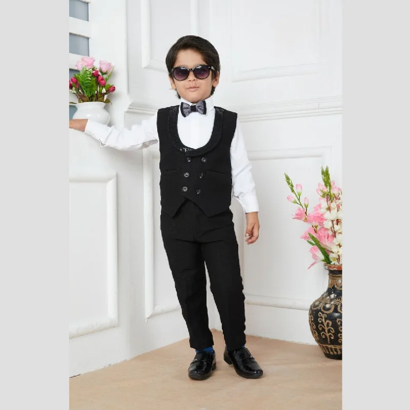 Doorbuster Deal Black 3 Piece Boys Party Wear Dress