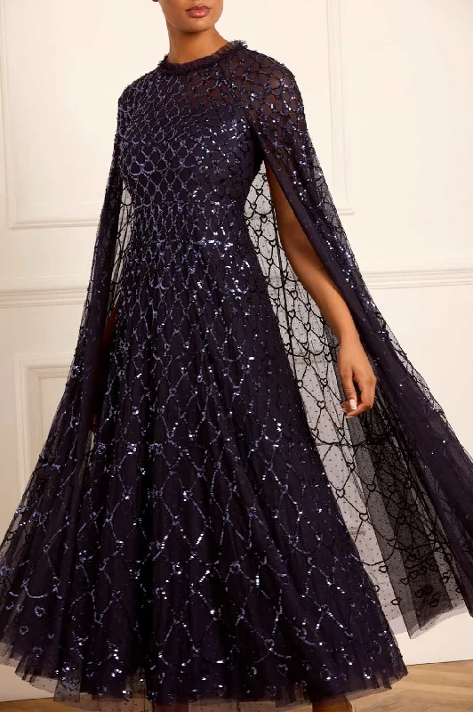 Deal Mania Heart Lattice Ankle Gown