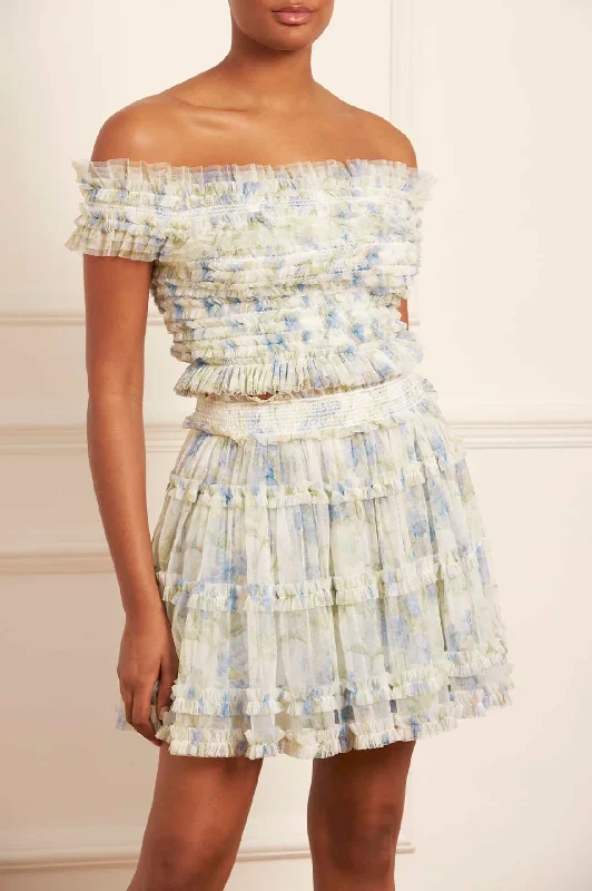 Flash Sale Summer Posy Smocked Micro Mini Skirt
