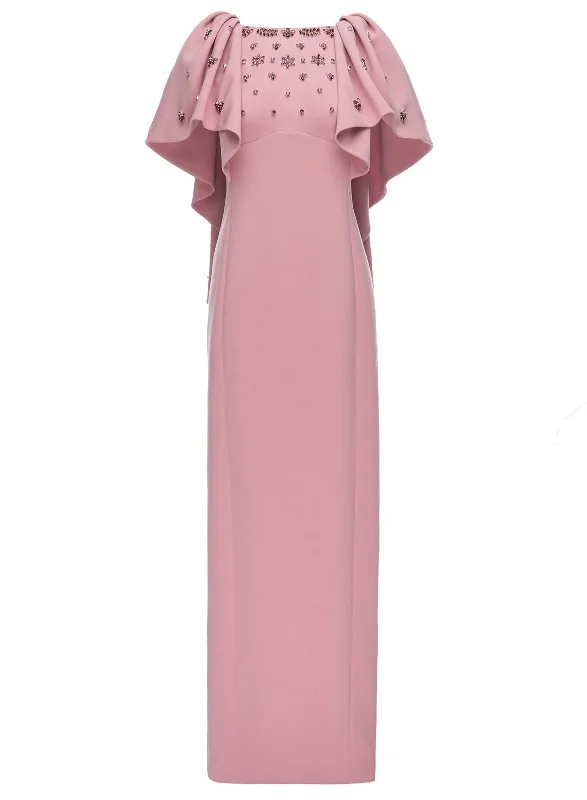 Overstock Margarita Gown Antique Rose Embellished Crepe