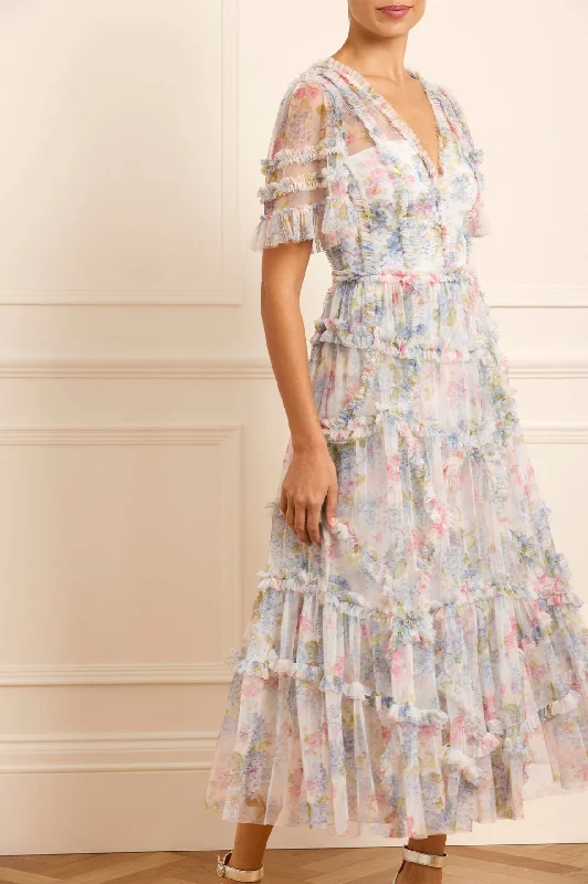 Midnight Sale Hydrangea Ruffle Ballerina Dress