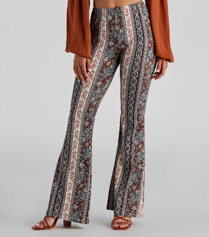 Bohemian Romance Floral Flared Pants