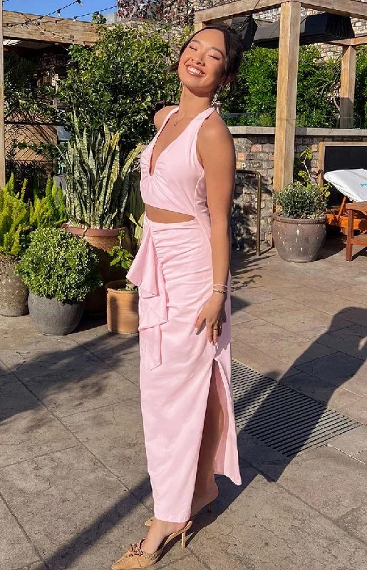 Stock Clearance Raelynn Pink Maxi Dress
