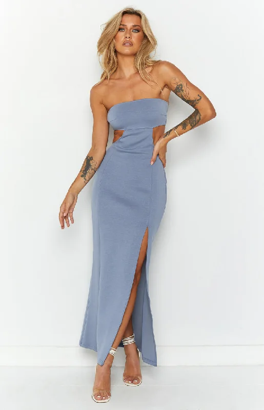 Crazy Savings Sylvie Blue Strapless Maxi Dress