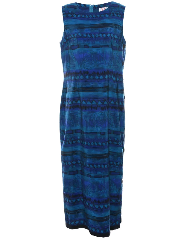 Hot Deal Abstract Pattern Dress - M