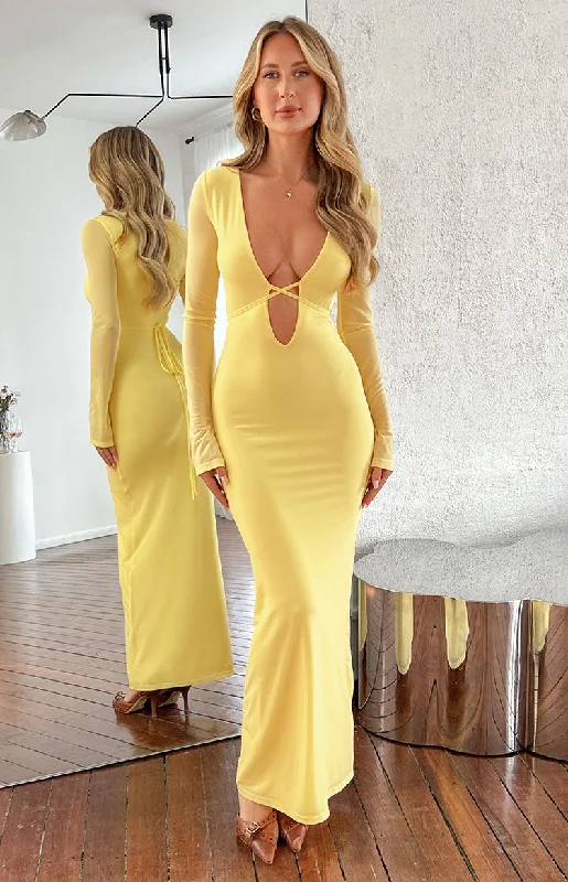 Take Advantage Monni Yellow Maxi Dress