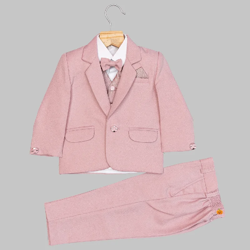 YEAR-End Clearance Peach Solid Boys Tuxedo Suit