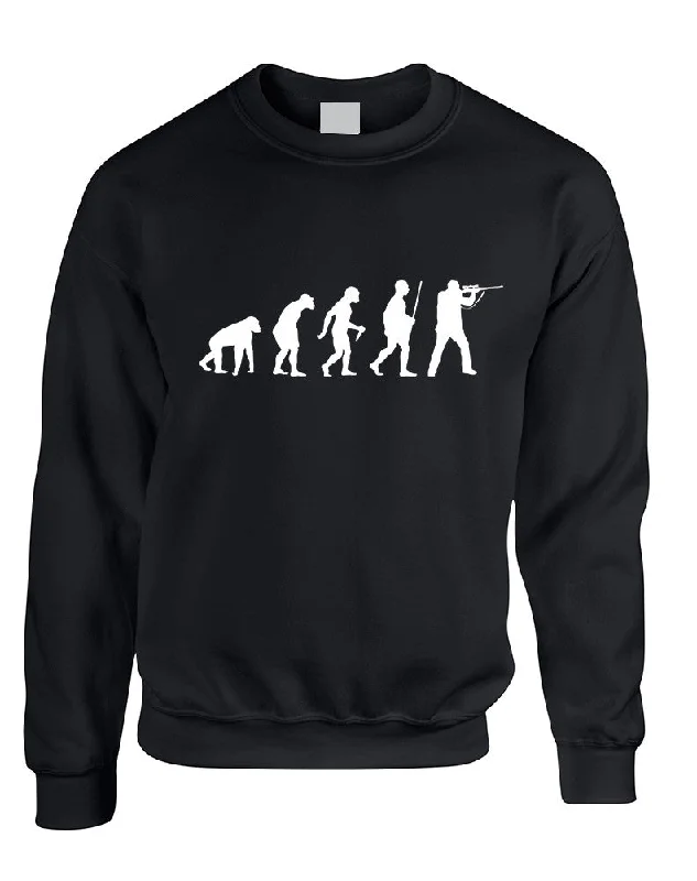Price Smash Adult Sweatshirt Hunting Evolution Funny Hunting Sweatshirt