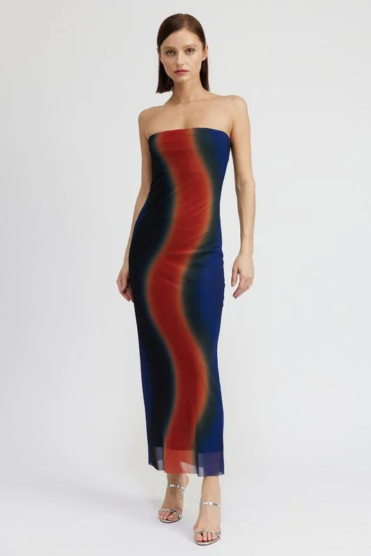 Discount Mania SHEER TUBE MAXI DRESS