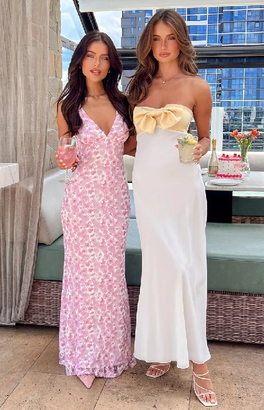 Weekend Special Honeydew Yellow Bow Maxi Dress