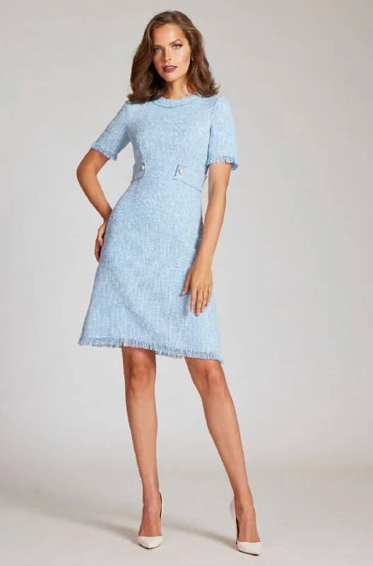Limited Availability Boucle Tweed Short Sleeve Day Time Dress