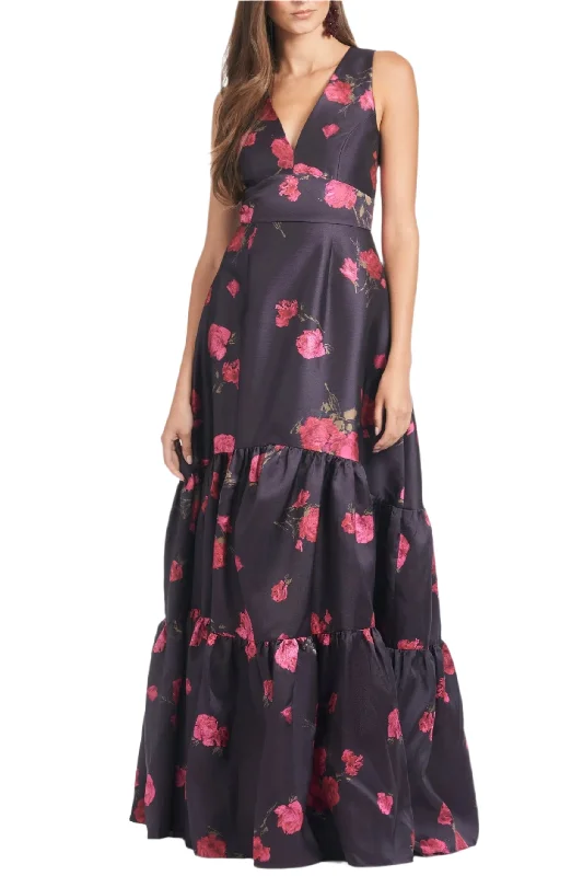 Best Deals Rori Gown in Malbec Tea Blooms