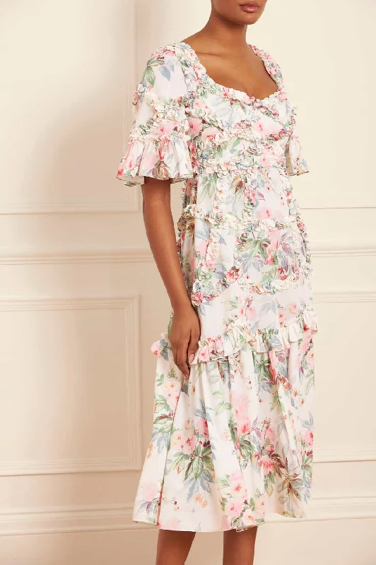 Exclusive Preview Paradise Garden Alice Crepe Ballerina Dress