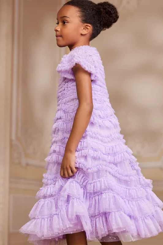 Huge Discounts Wild Rose Ruffle Kids Dress