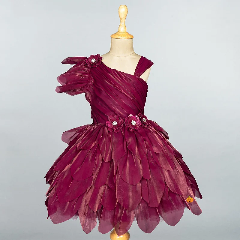 Huge Discounts Wine Frock for Girls