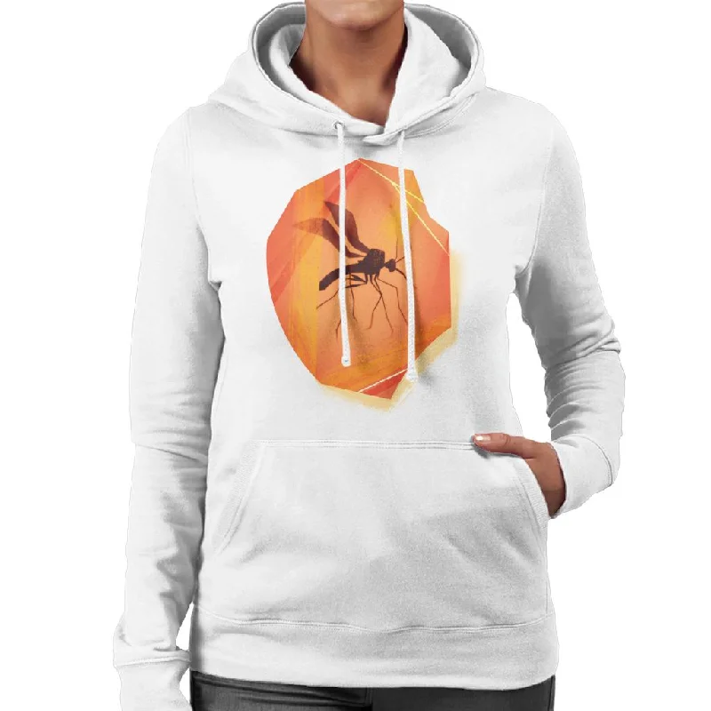 Jurassic Park Mosquito Silhouette In Amber Women's Hooded Sweatshirt