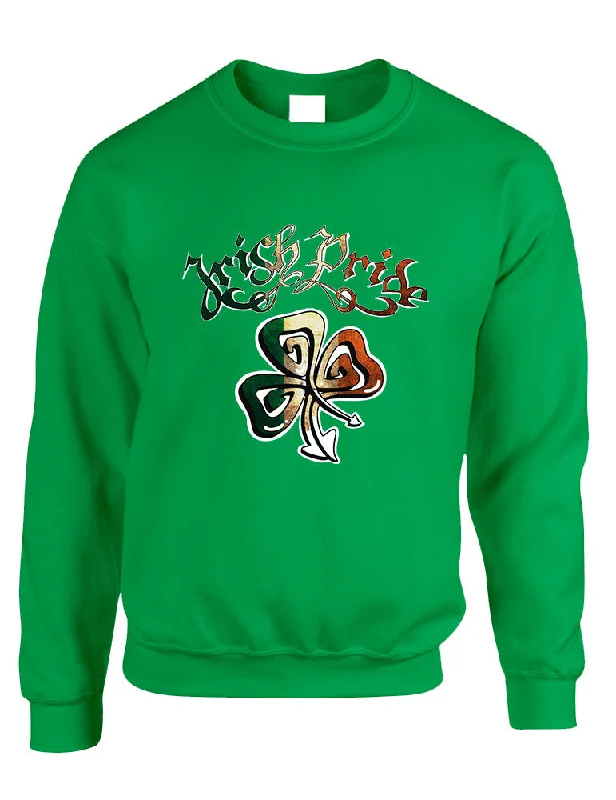 Amazing Deals Adult Sweatshirt Irish Pride Shamrock St Patrick's Day Top