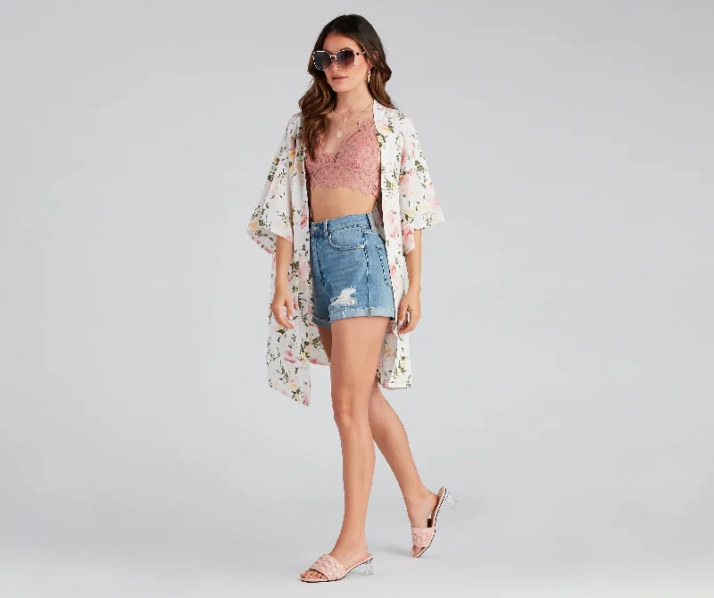 Charming Beauty Floral Kimono