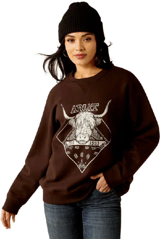 Ariat Women's Mole Taurus Oversized Crew Sweatshirt