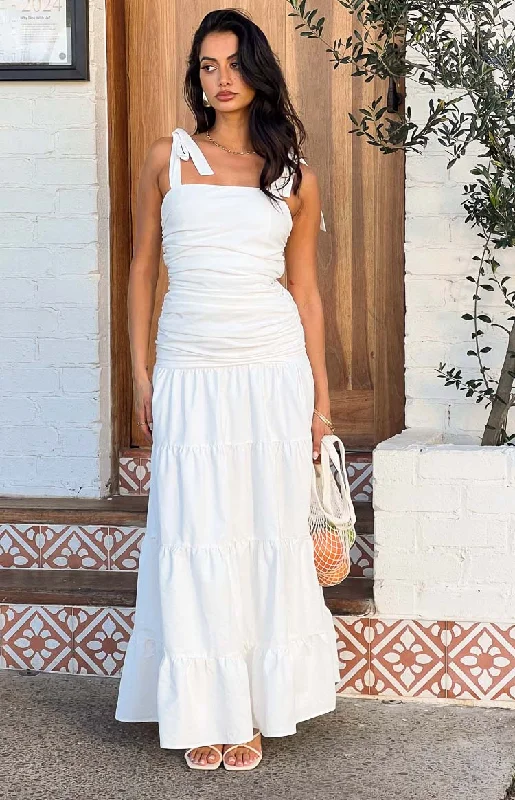 Exclusive Preview Tessa White Maxi Dress