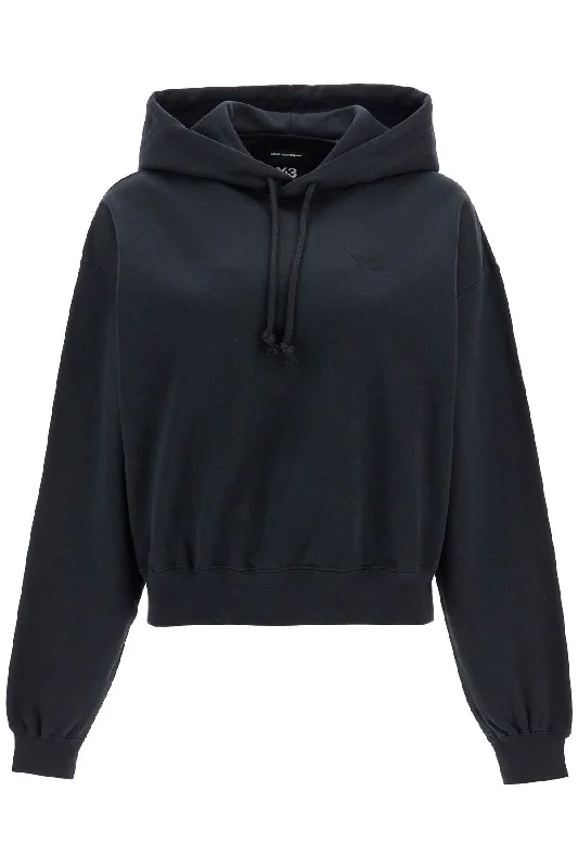 Boxy Hoodie With Hood  - Black