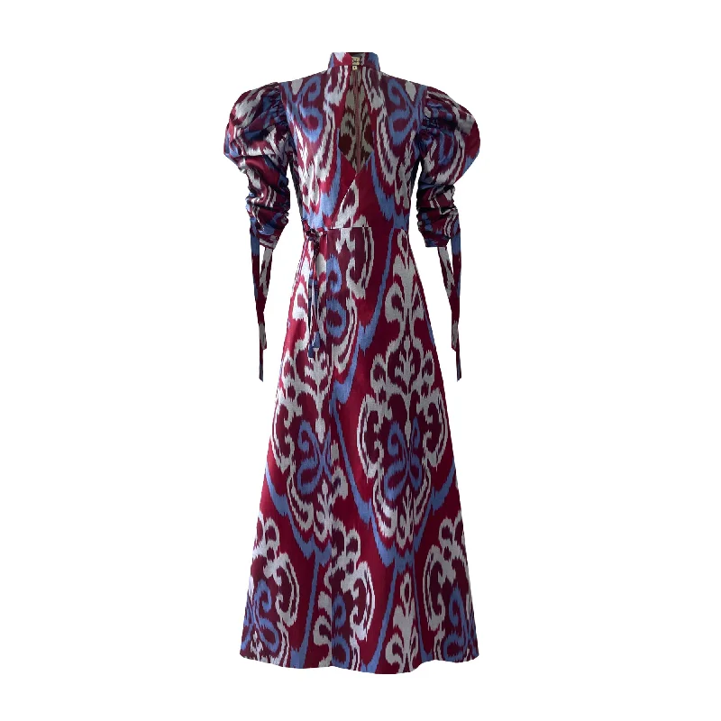 Time-Limited Offer Wine Candela Dress
