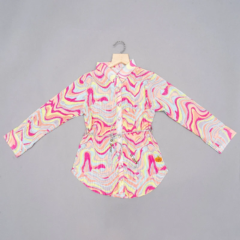Mega Sale Printed Collard Top for Girls