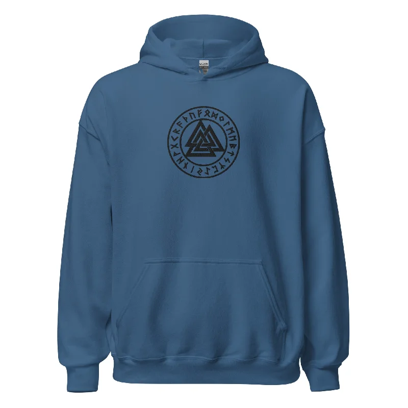 Price Smash Valknut Embroidered Heavyweight Hoodie Sweatshirt