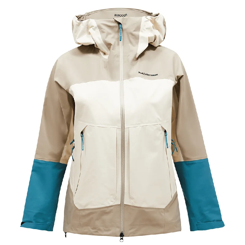 Now or Never Vislight Gore-Tex® C-Knit 3L women's jacket - Avid beige / Sang fog / Hydro fresh