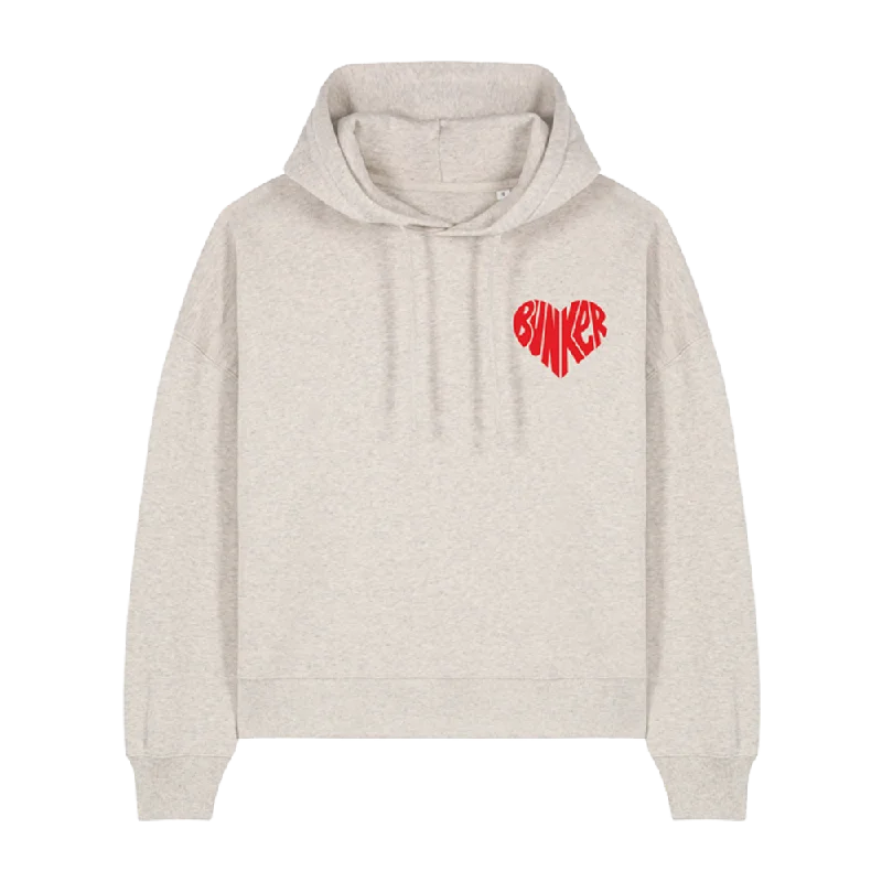 Price Break Bunker Woman Heart Hoodie Warm Oatmeal