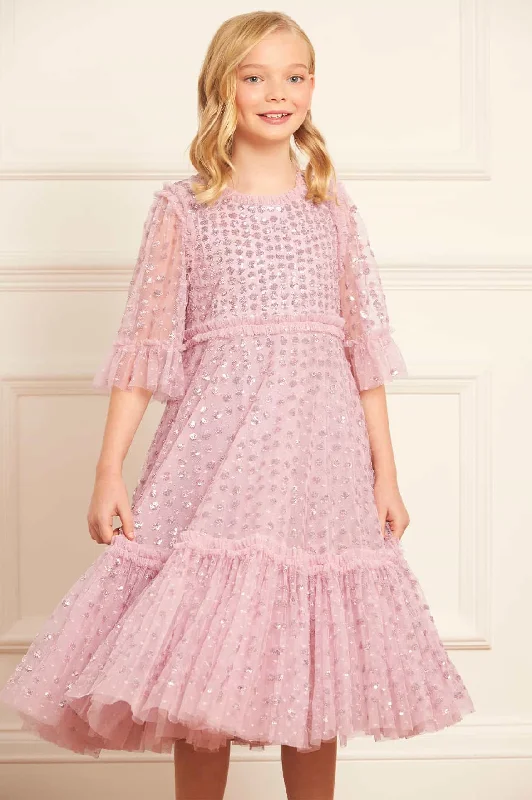 Special Discount Raindrop Sequin Kids Dress