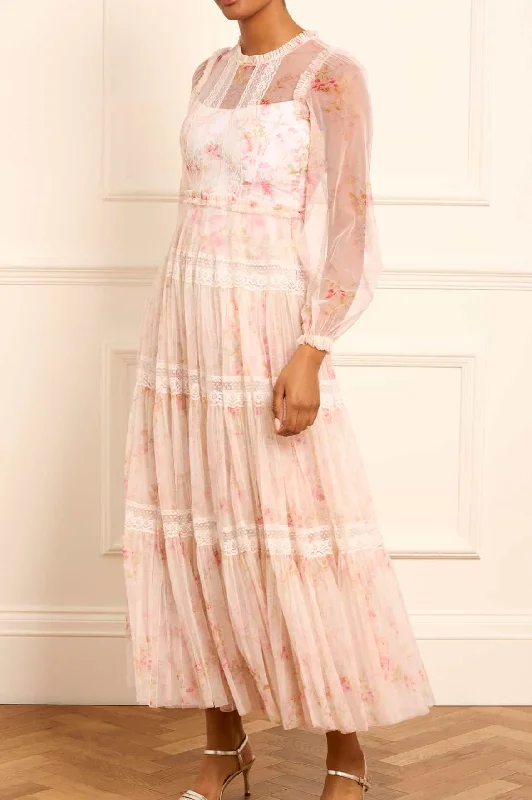 Price Reduction Enchanted Garden Lace Ankle Gown