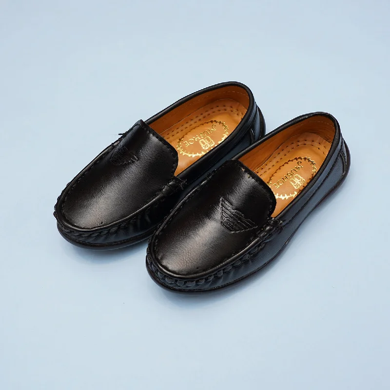 Major Savings Black Brown Loafer Shoes for Boys