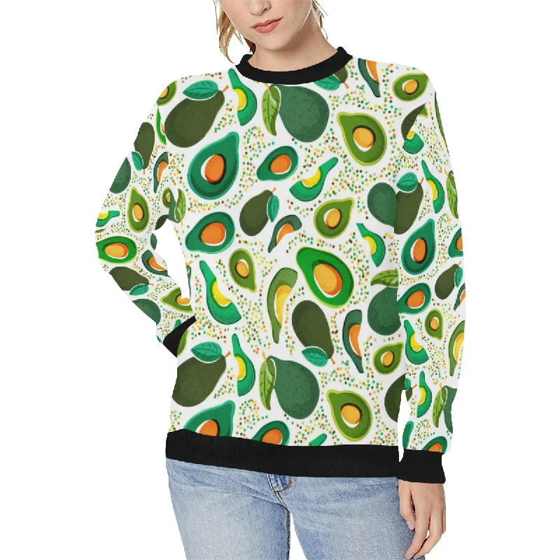Overstock Sale Avocado design pattern Women's Crew Neck Sweatshirt