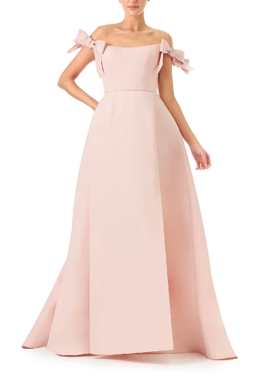 Super Sale Off The Shoulder Bow Sleeve Gown