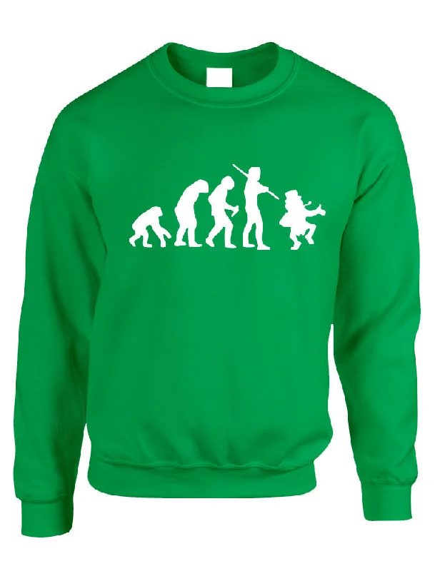 Fantastic Deals Adult Sweatshirt Irish Evolution Leprechaun St Patrick's Top