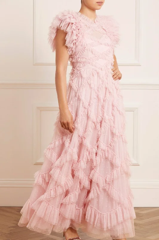 Stock Clearance Genevieve Ruffle Gown