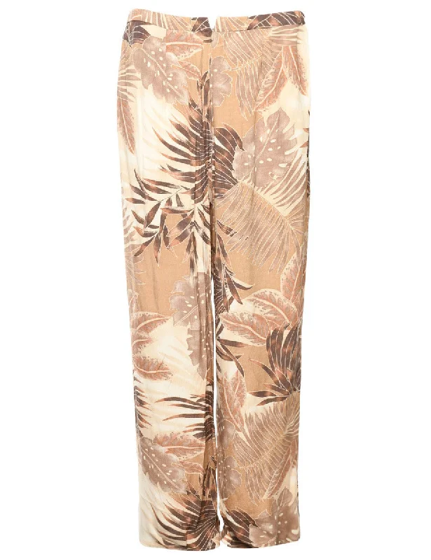 Weekend Deal Leafy Print Harem Pants - W30 L27
