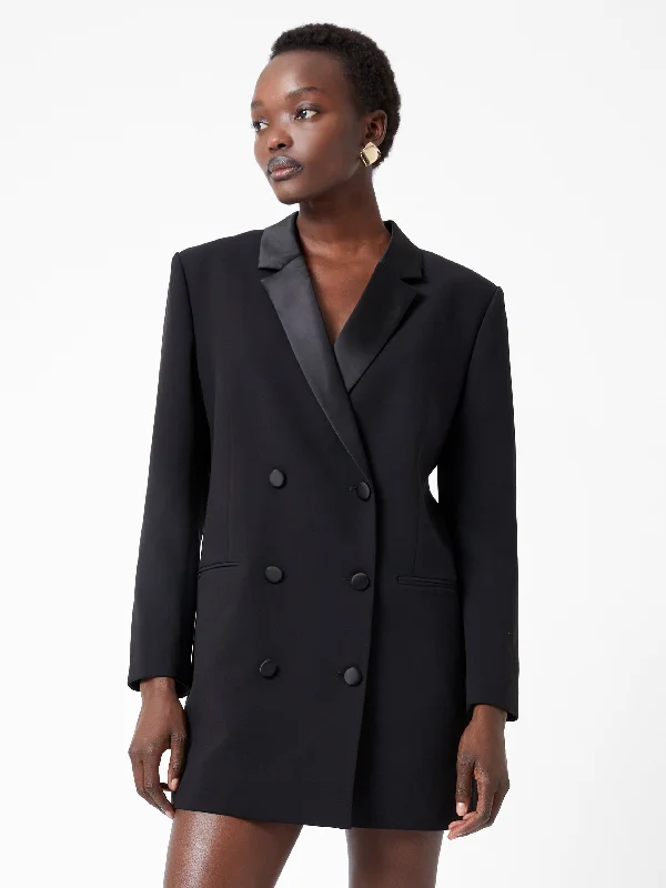 Price Drop Alert Azra Carey Satin Collar Mini Blazer Dress