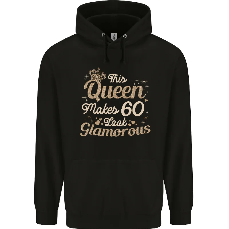 60th Birthday Queen Sixty Years Old 60 Mens 80% Cotton Hoodie