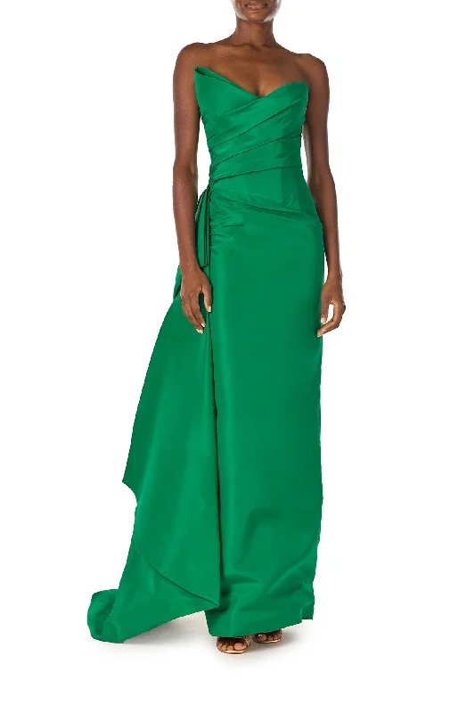 Big Discounts Asymmetric Draped Column Gown