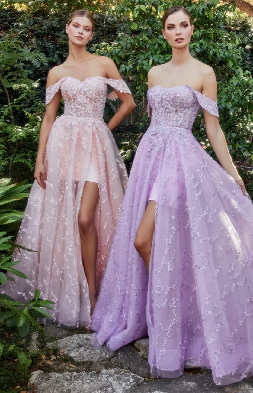Best Bargains OFF SHOULDER BOUQUET LACE GOWN