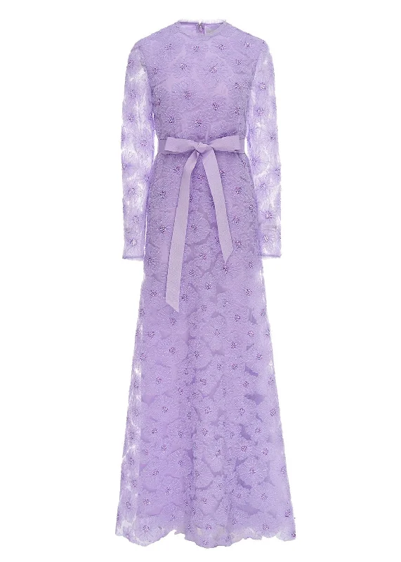 Last Chance Maurene Dress Lavender Embroidered Tulle