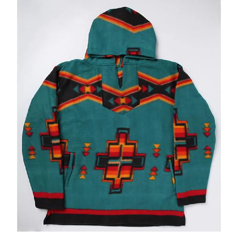 Super Sale El Paso Teal Unisex Aztec Fleece Pullover Hoodie