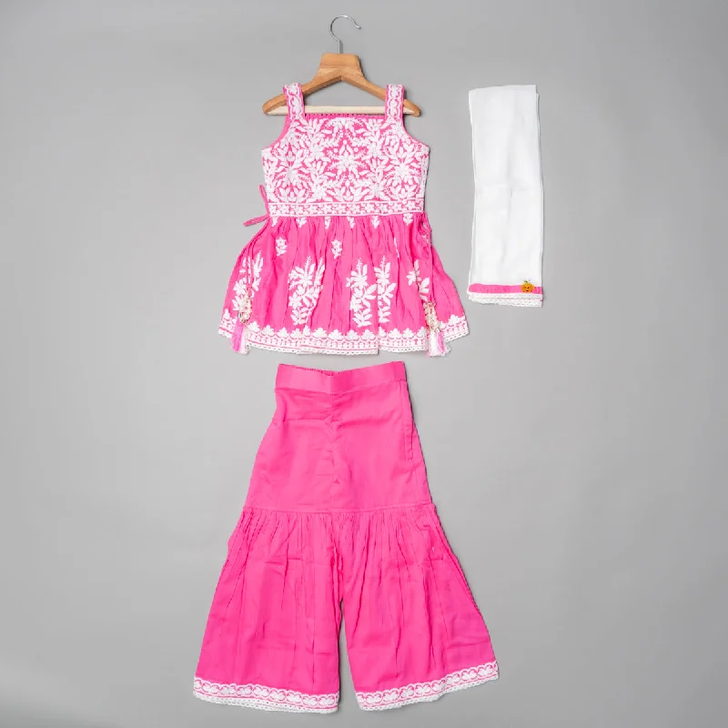 Exclusive Savings Embroidered Girls Palazzo Suit