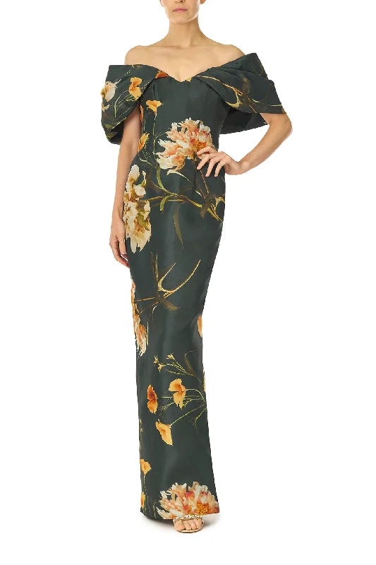 Today’s Special Off the Shoulder Floral Column Gown