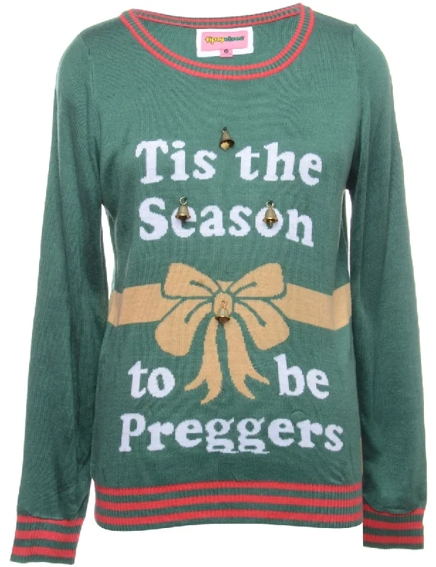 Low Prices Beyond Retro Reworked Jingle Bells Jumper - M