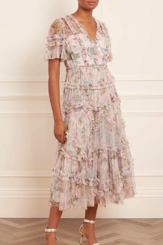 Closeout Rose Powder Ruffle Ballerina Dress