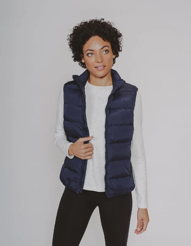 Mega Sale Women's Puffer Vest in Navy