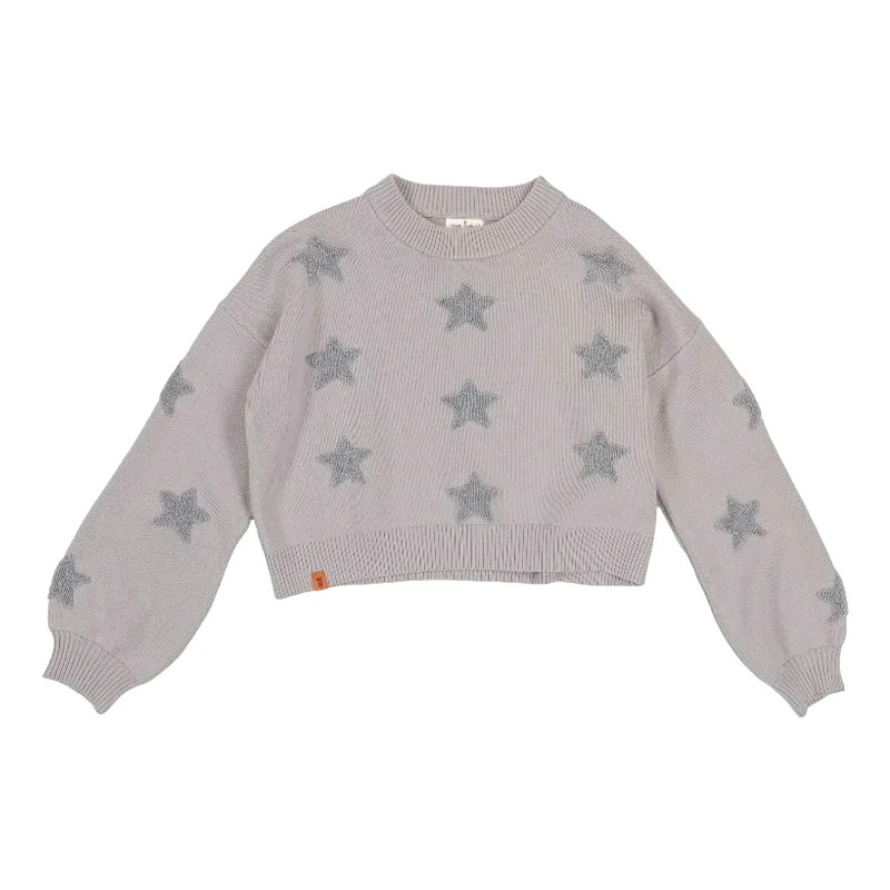Markdowns Simply Southern Ladies Cropped Star Sweater 0224-SWTR-CRP-STAR